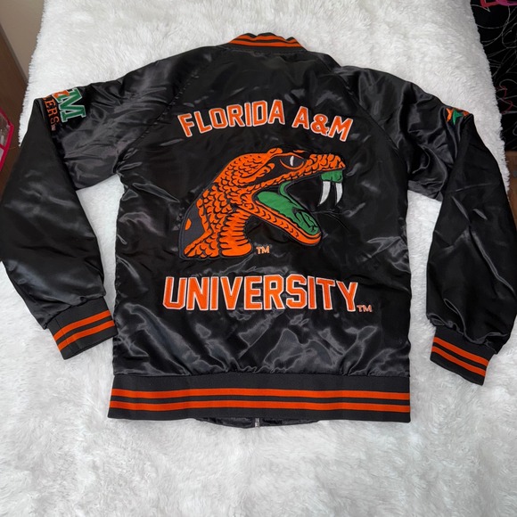 Florida A&M University Rattlers Satin Bomber Jacket Mens XS - Picture 1 of 7